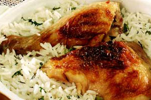 Курица со сметаной и рисом