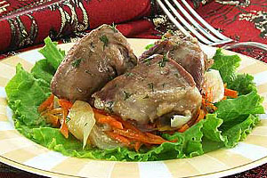 Мясо барашка с листовым салатом